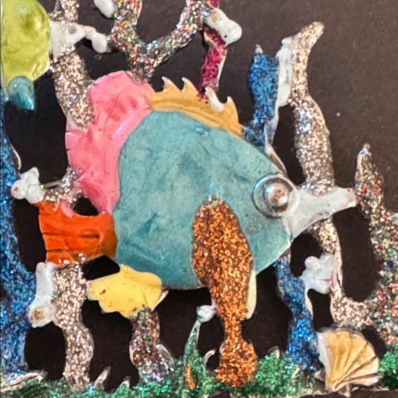 Vintage Under the Sea Fish and Coral JJ Brooch - Picture 10 of 13